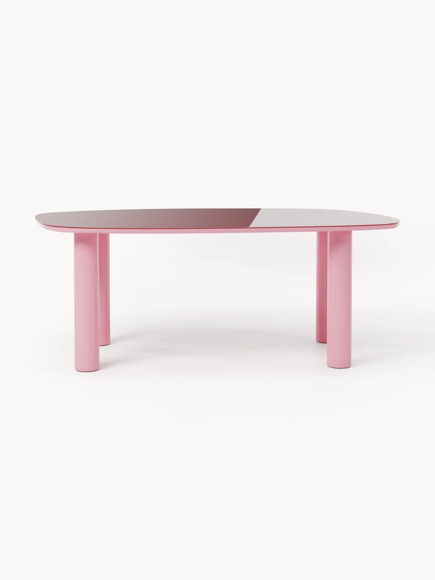 Beni Organic Dining Table with Tabletop in Glass, 200 x 110 cm