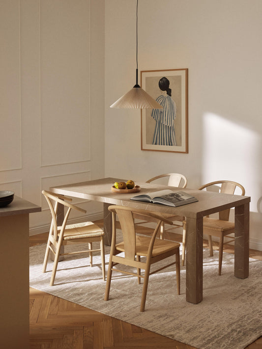 Carl Marble-Look Dining Table, 180 x 90 cm
