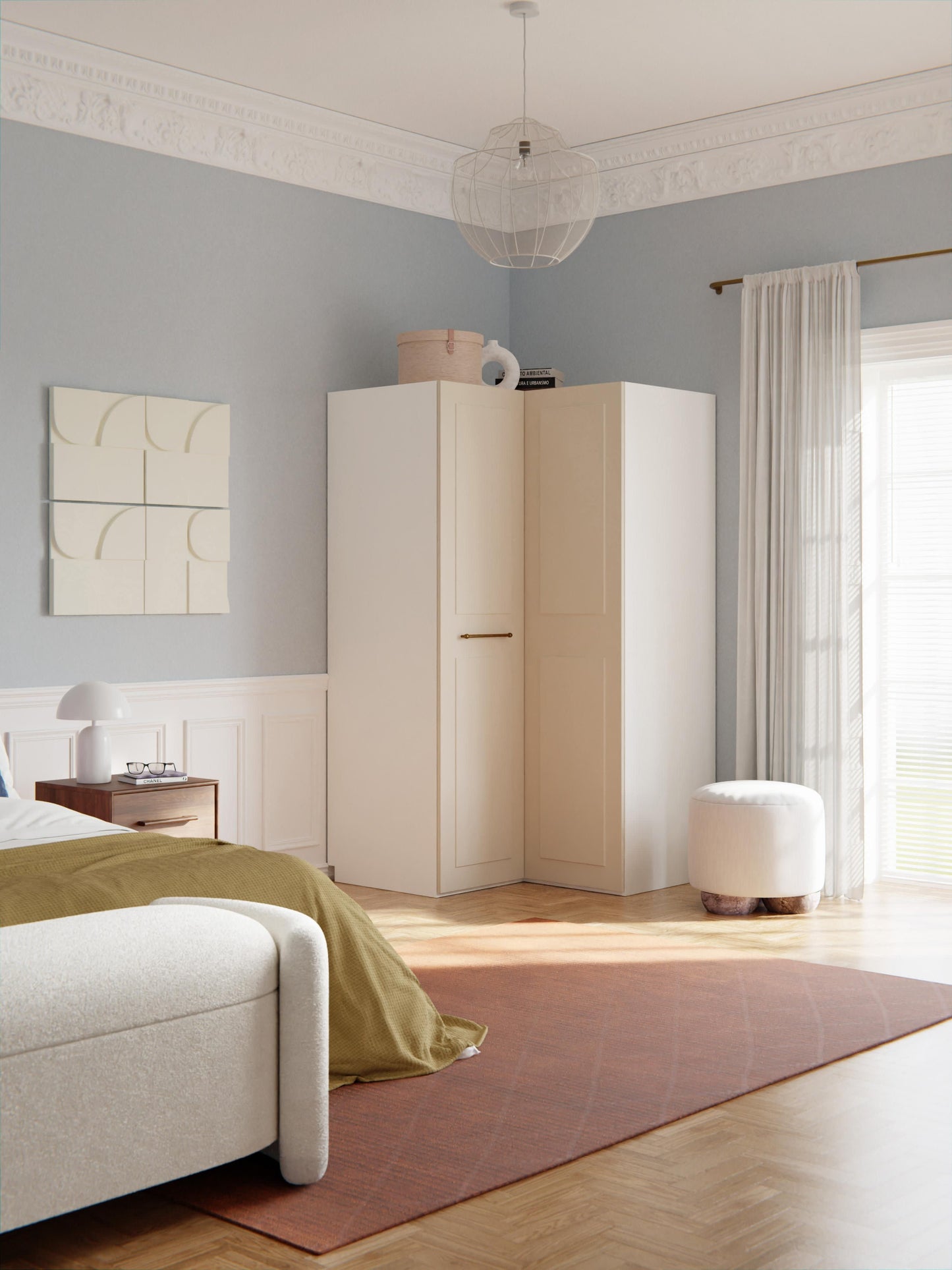 Charlotte Corner Modular Wardrobe, 115 cm Wide