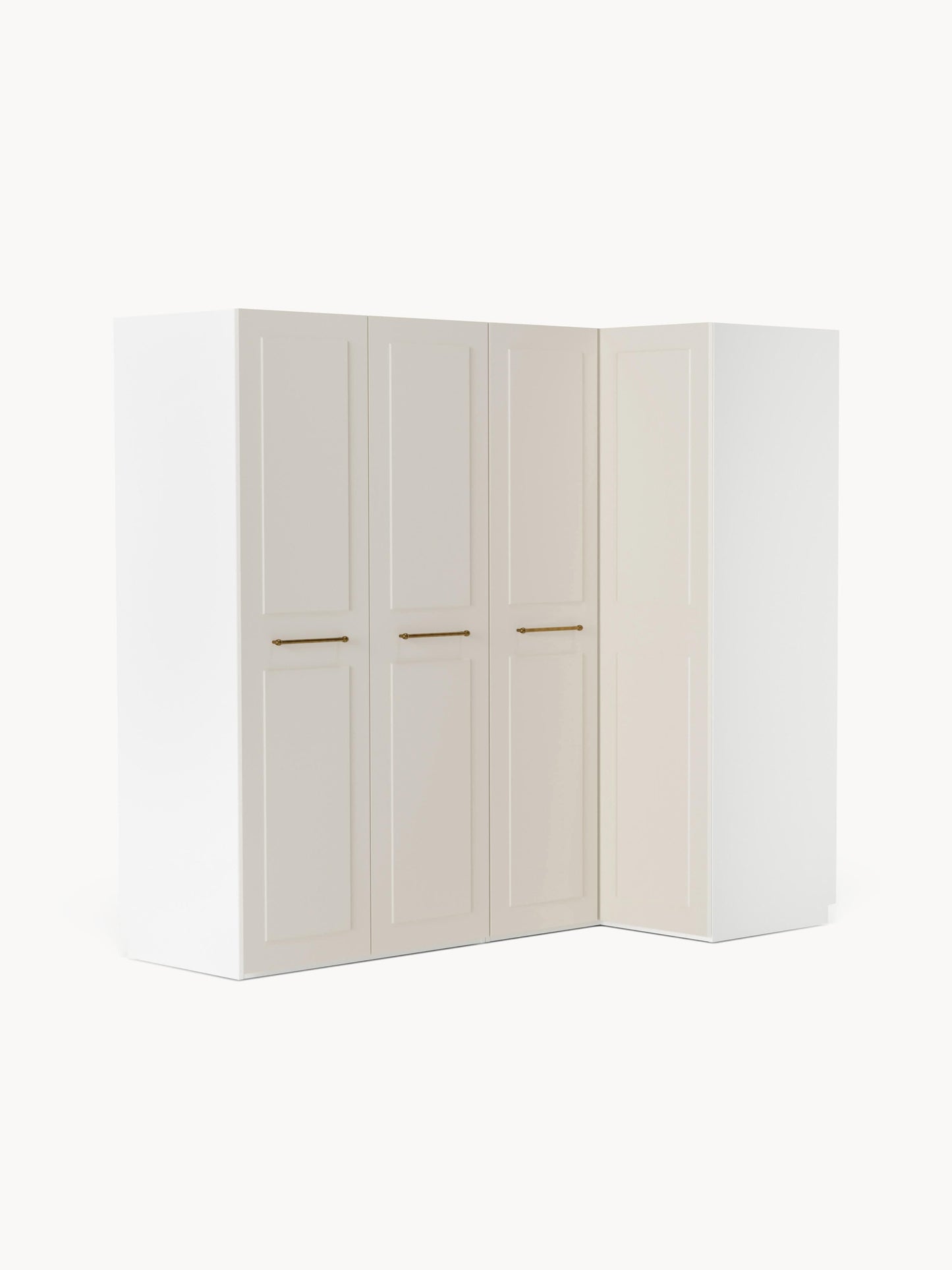Charlotte Corner Modular Wardrobe in Various Sizes, 215 cm Wide