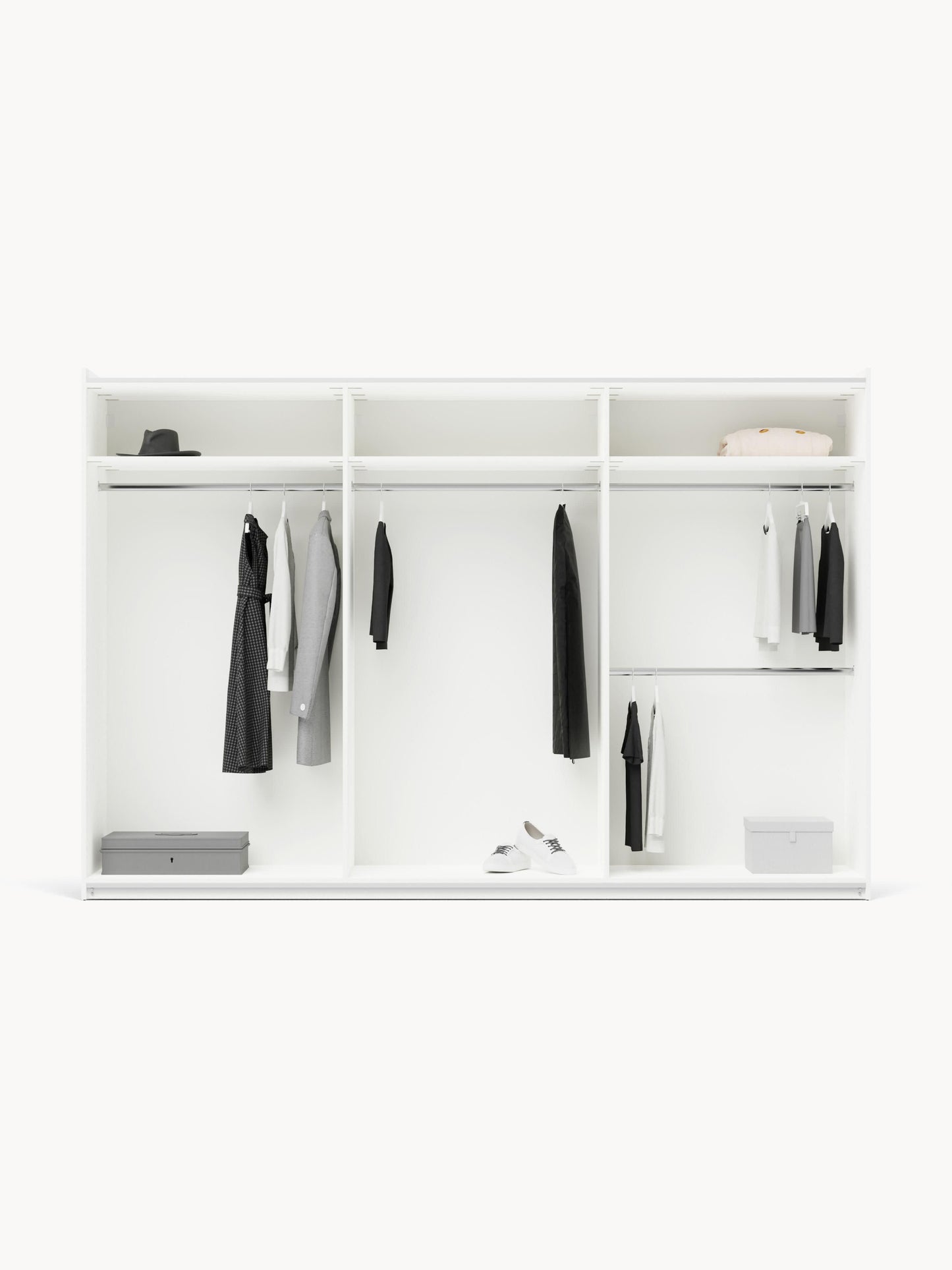 Charlotte Sliding-Door Modular Wardrobe in Various Sizes, 300 cm Wide