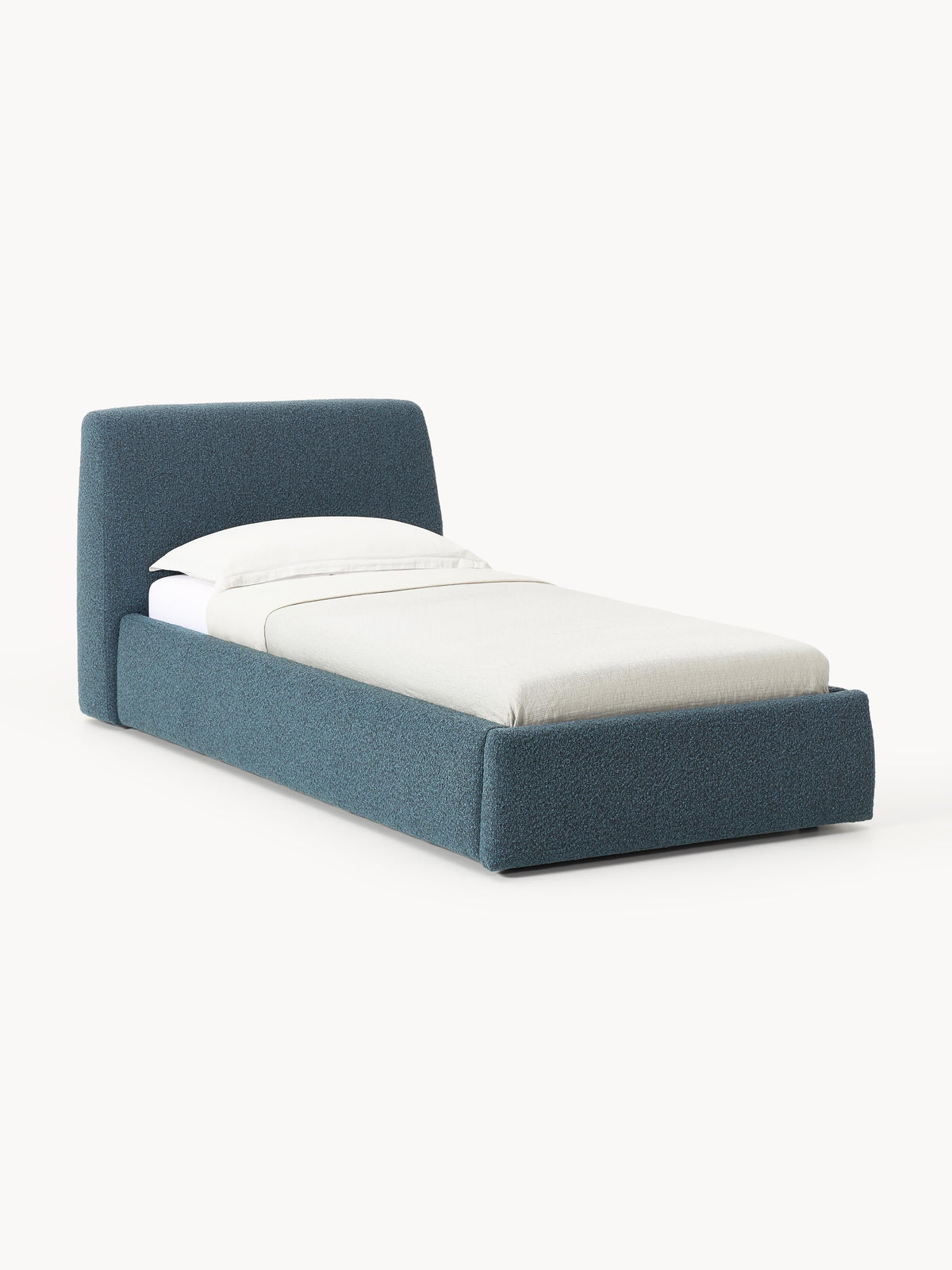 Cloud Single Storage Bed in Bouclé