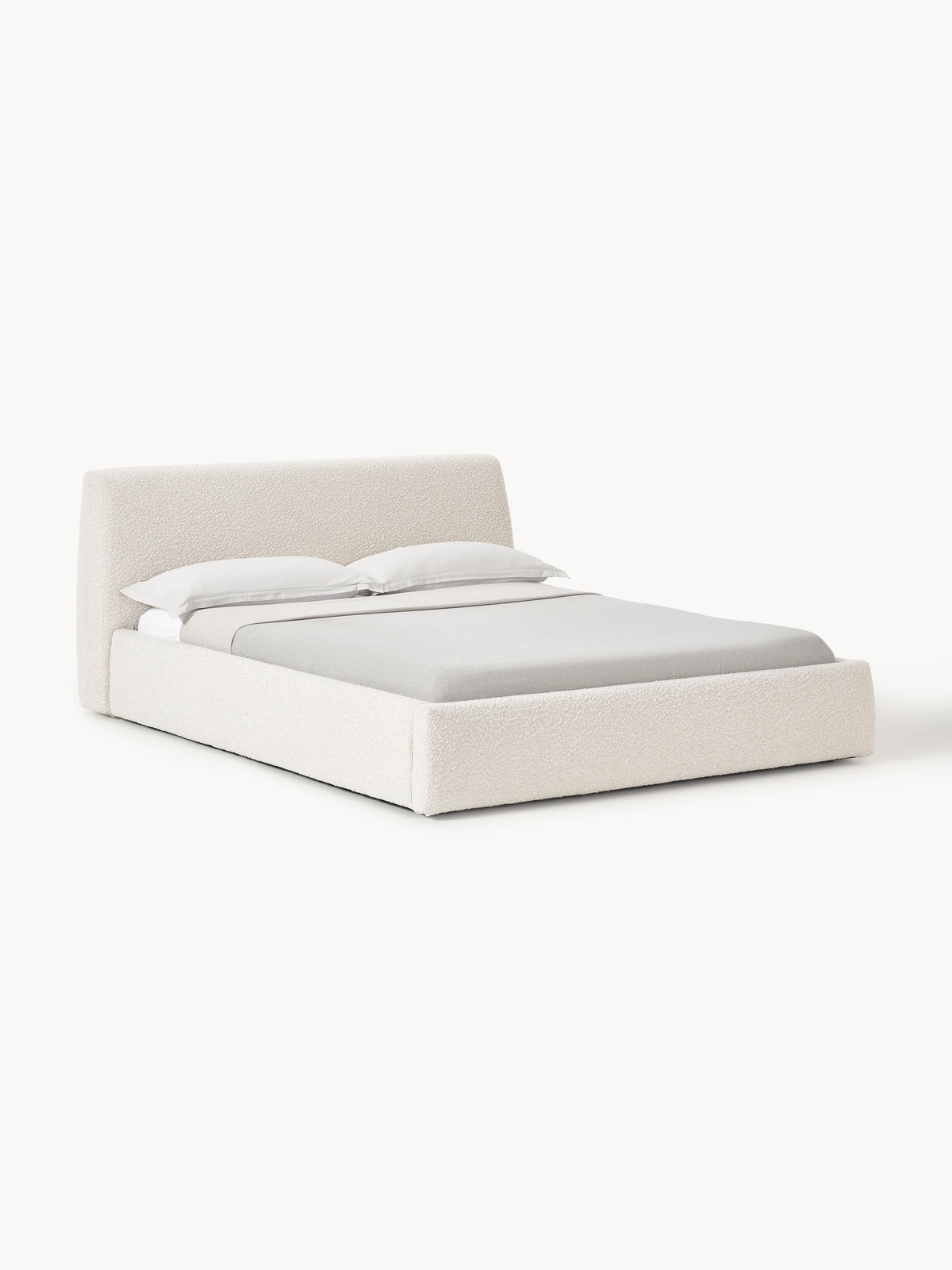 Cloud Upholstered Bed in Bouclé