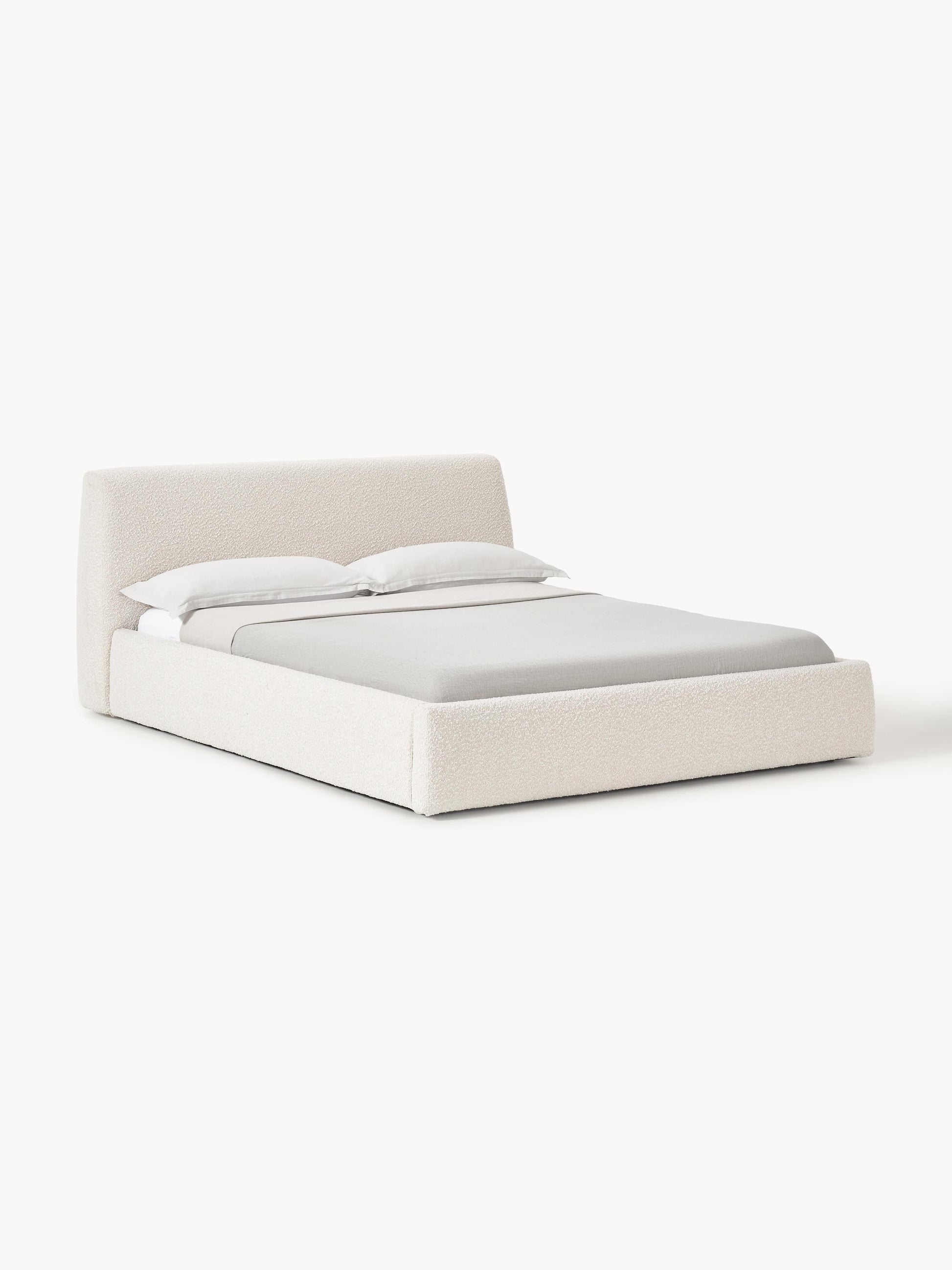 Cloud Upholstered Bed in Bouclé