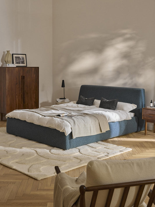 Cloud Upholstered Bed in Bouclé