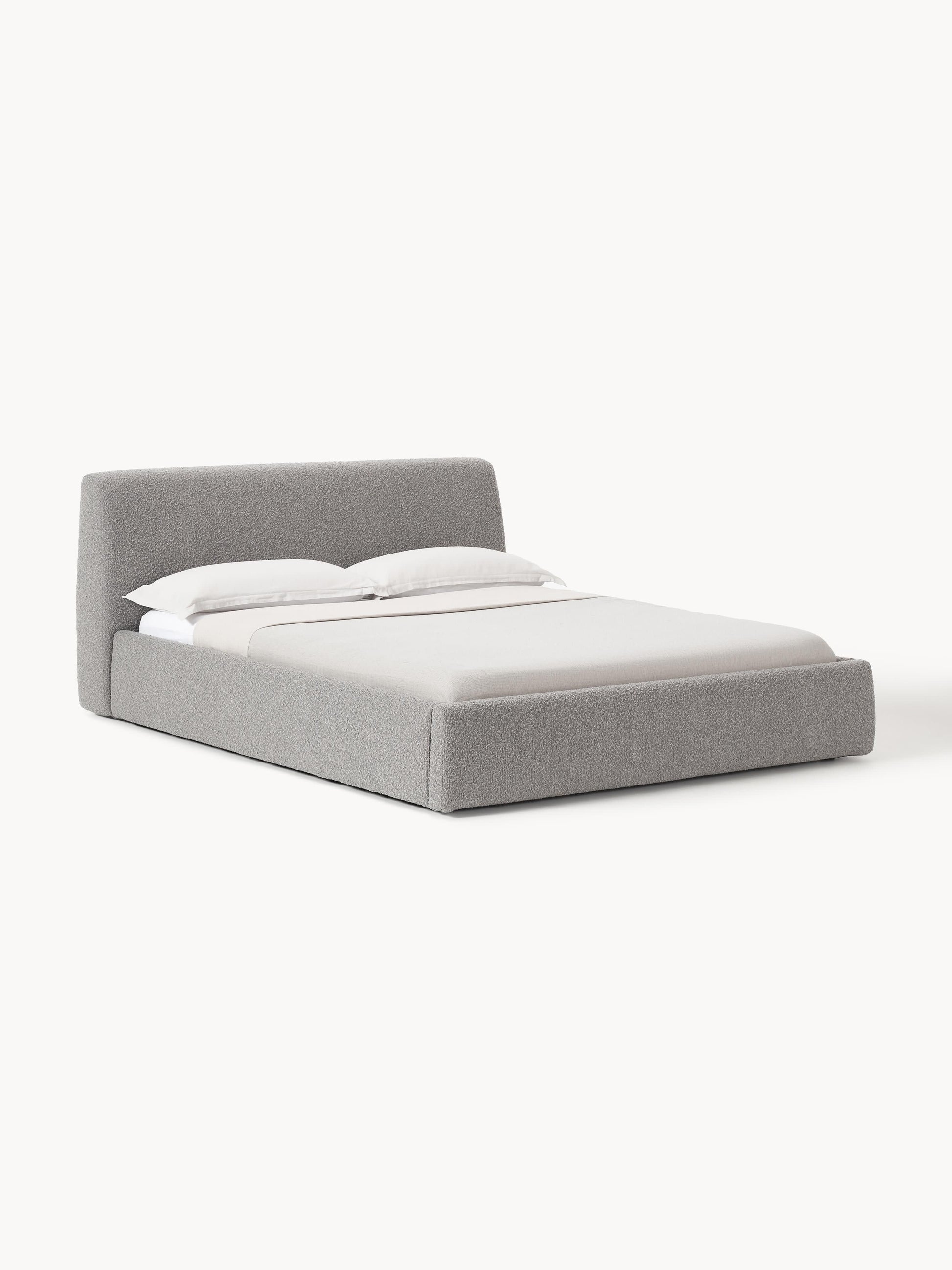 Cloud Upholstered Storage Bed in Bouclé