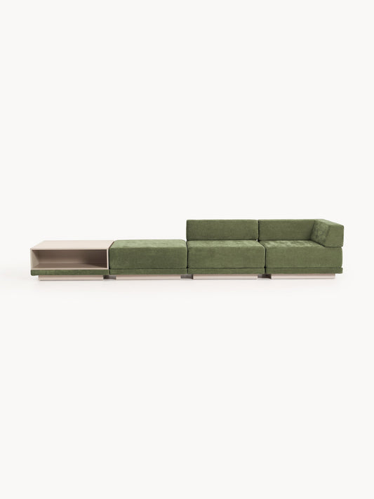 Colin 4-Seater Modular Sofa with Coffee Table & Ottoman
