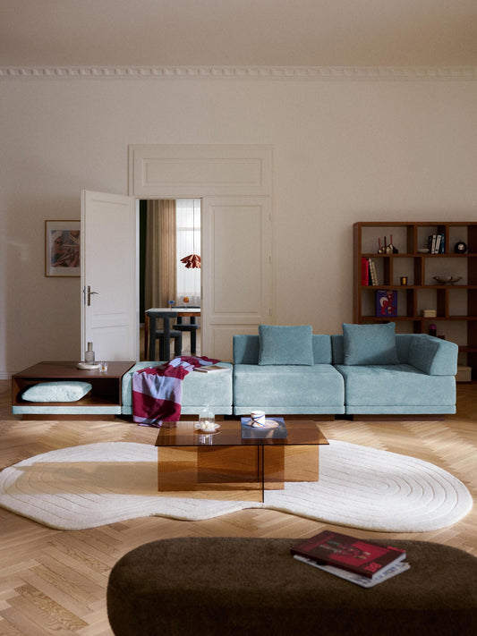 Colin 4-Seater Modular Sofa with Coffee Table & Ottoman