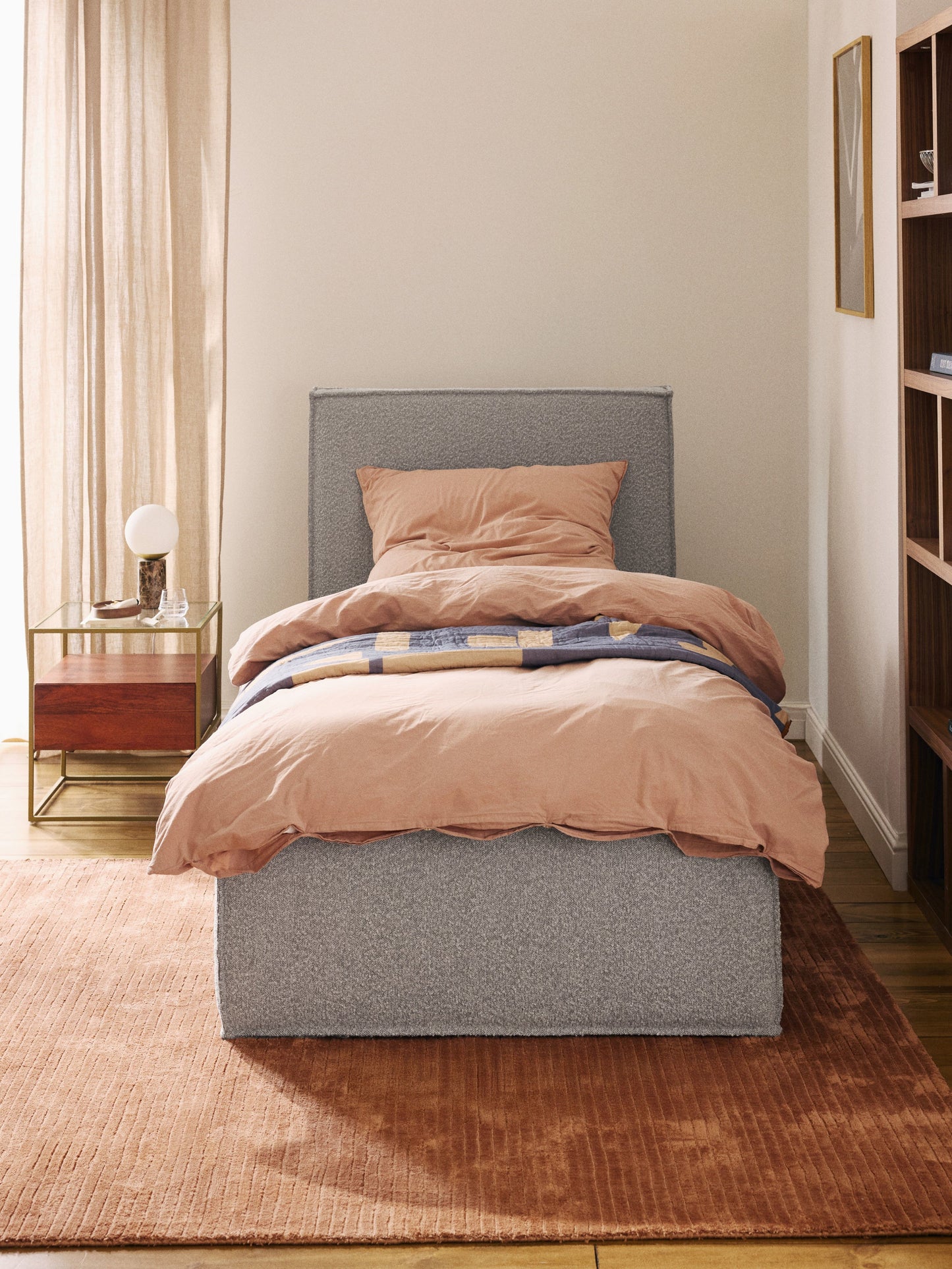 Dream Single Bed in Bouclé