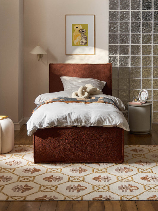 Dream Single Bed in Bouclé