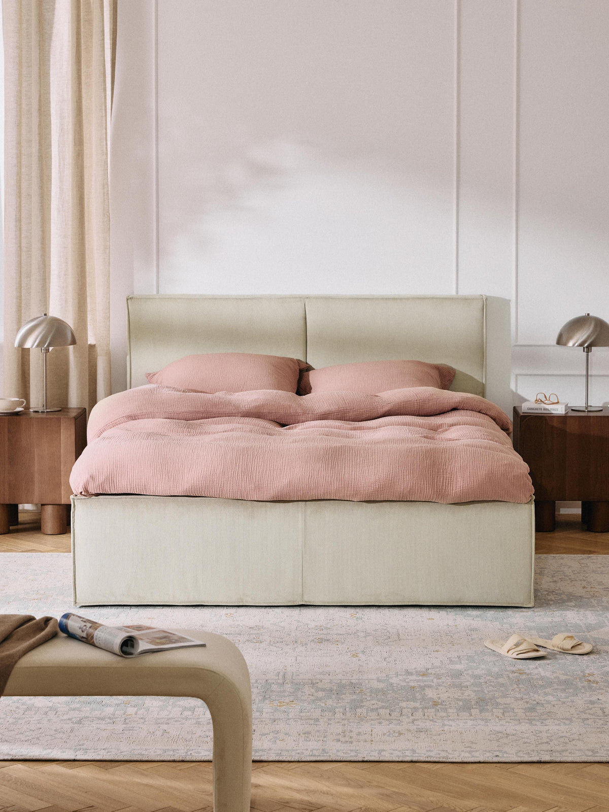 Dream Upholstered Bed in Corduroy