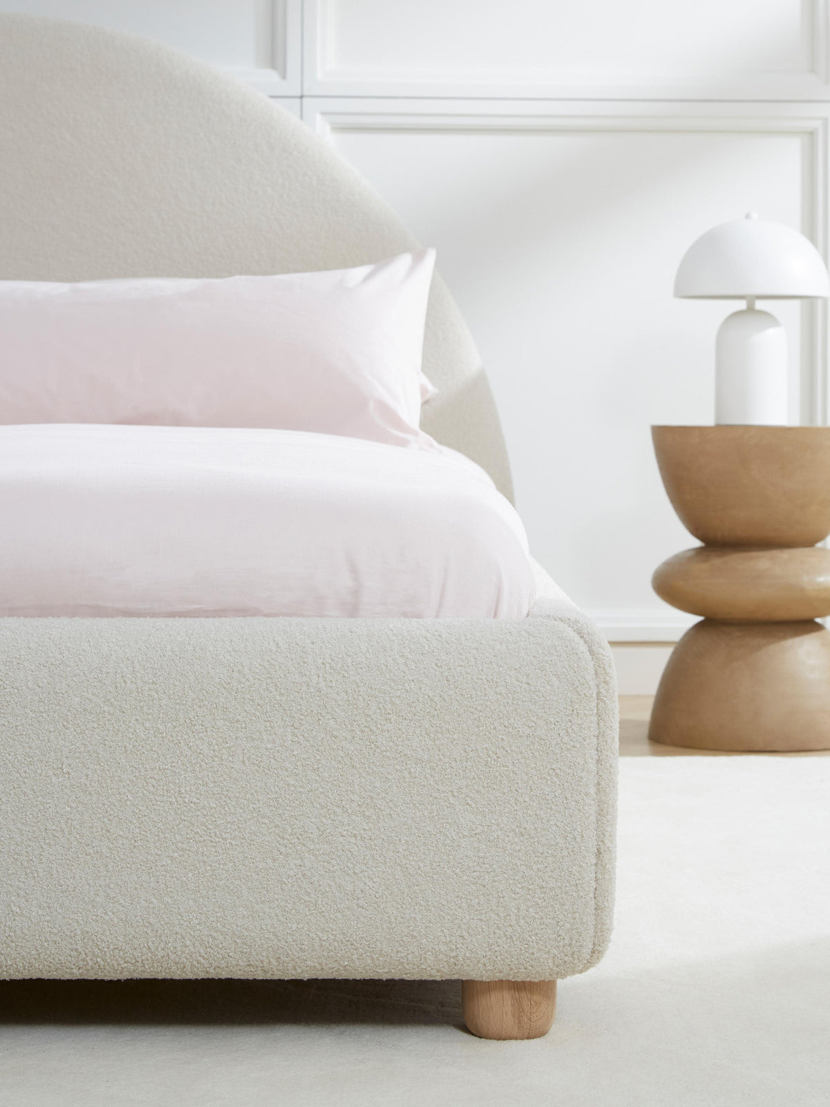 Ebba Upholstered Bed in Teddy