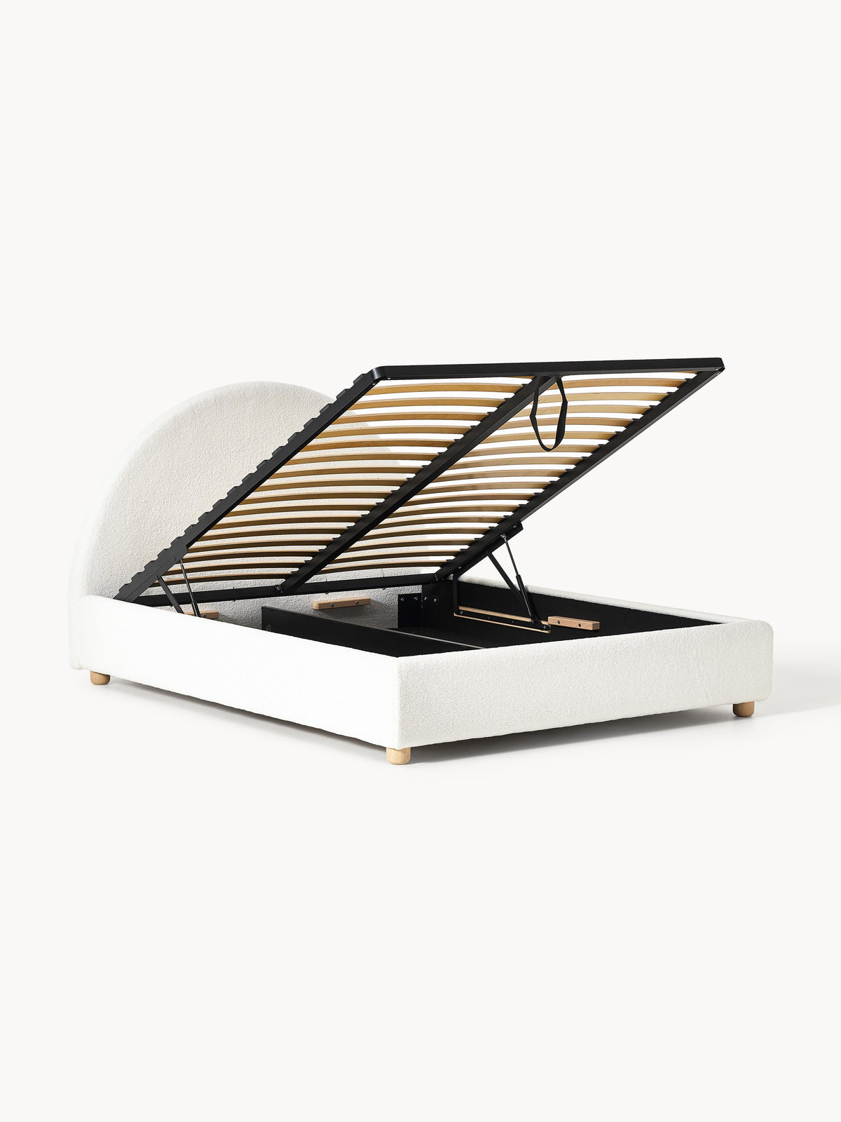 Ebba Upholstered Storage Bed in Teddy