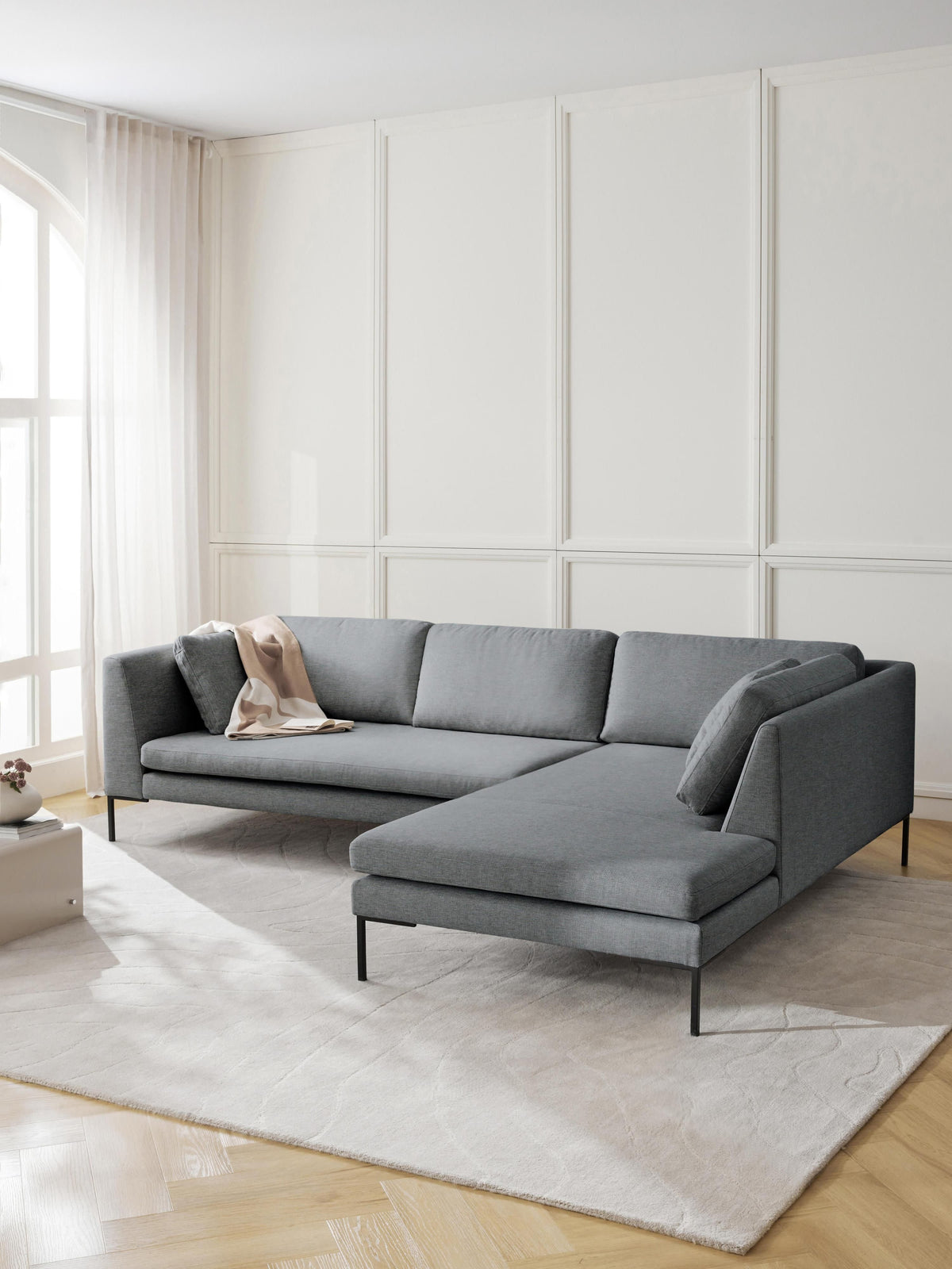 Emma Corner Sofa on Metal Legs