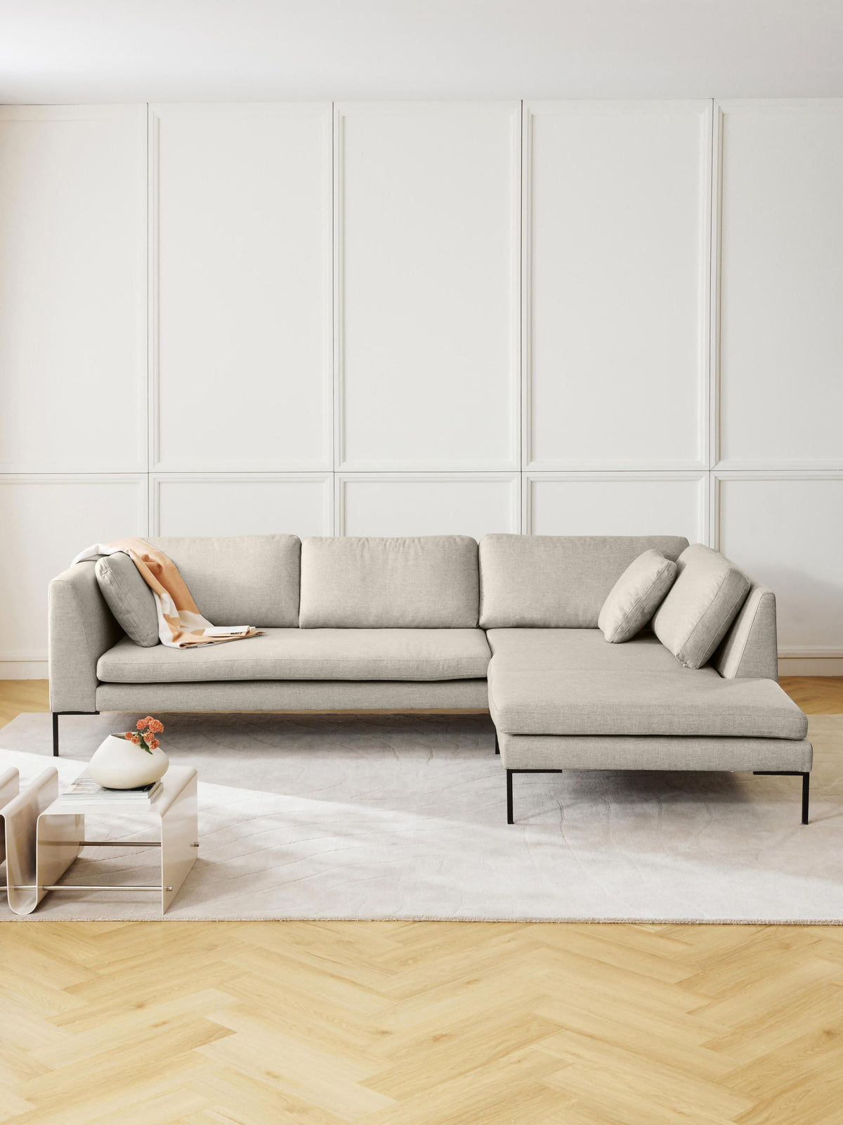 Emma Corner Sofa on Metal Legs