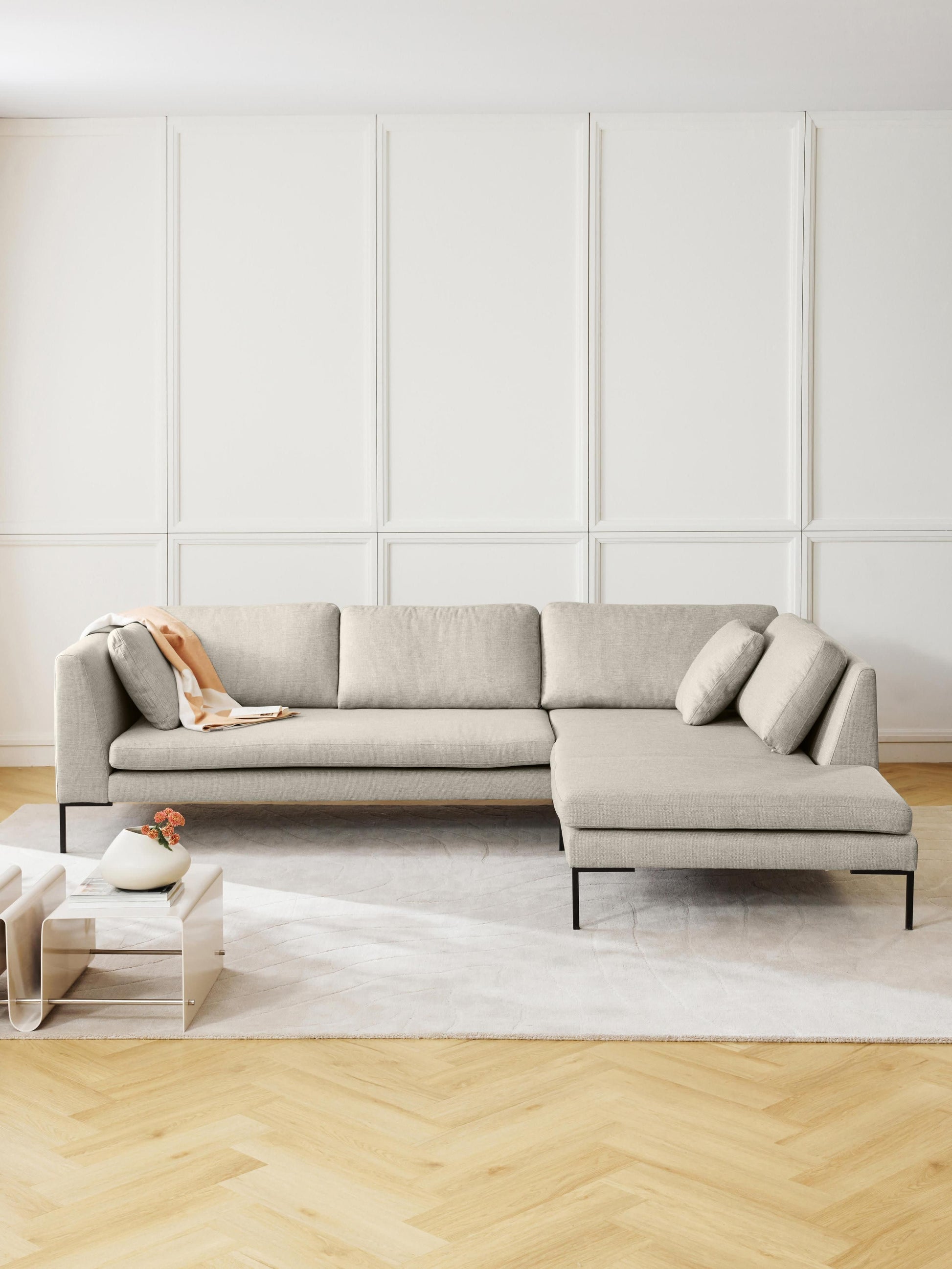Emma Corner Sofa on Metal Legs