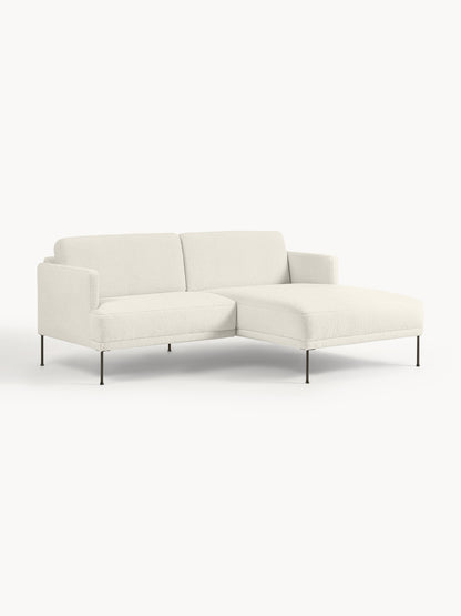 Fluente Corner Sofa in Teddy Fabric, Small