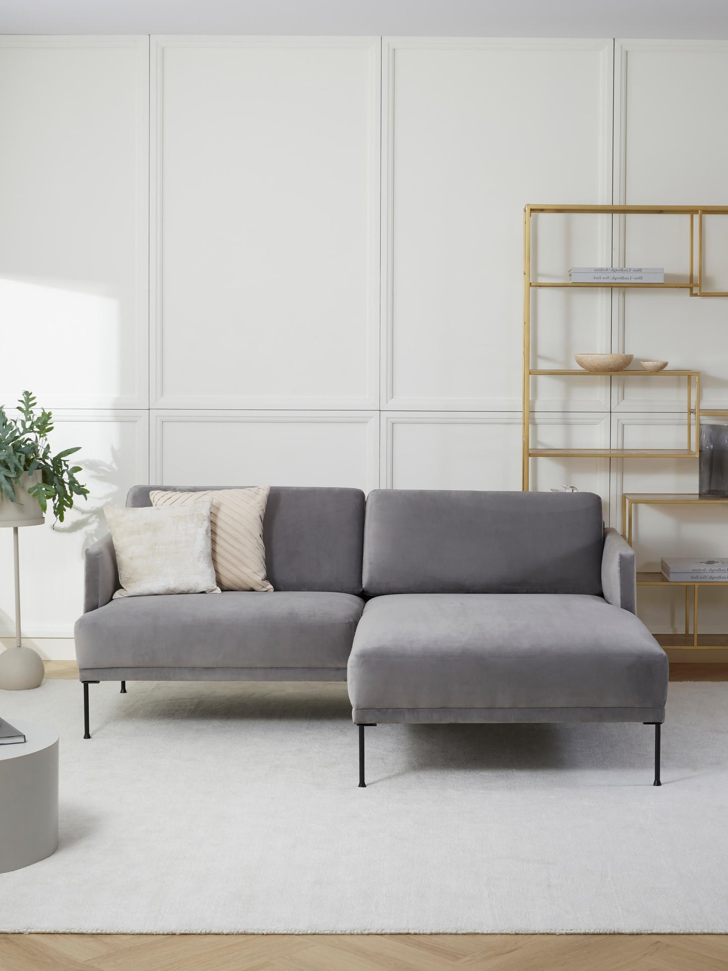 Fluente Corner Sofa in Velvet, Small