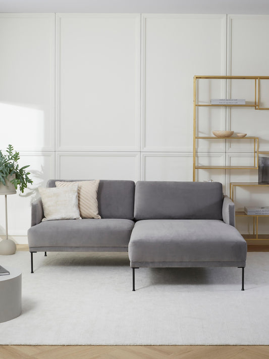 Fluente Corner Sofa in Velvet, Small