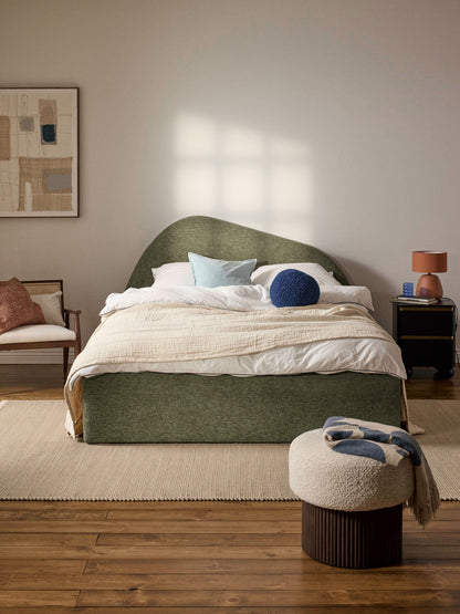 Gary Upholstered Bed in Bouclé
