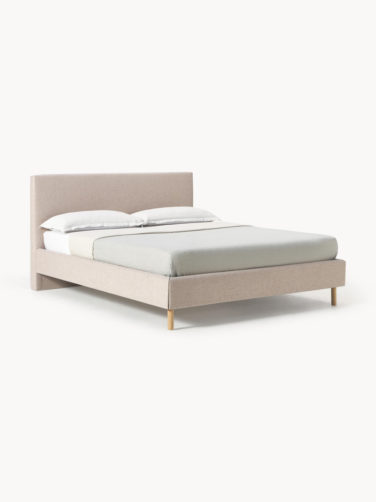 Giulia Upholstered Bed, Wooden Feet