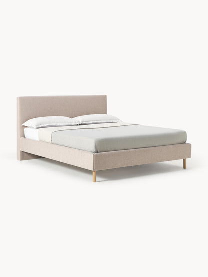 Giulia Upholstered Bed, Wooden Feet