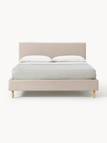 Giulia Upholstered Bed, Wooden Feet