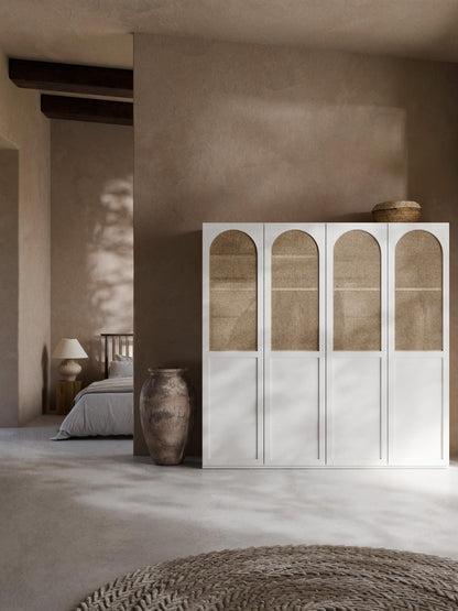 Jeanne Hinged-Door Modular Wardrobe in Various Sizes, 200 cm Wide
