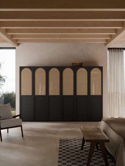 Jeanne Hinged-Door Modular Wardrobe in Various Sizes, 300 cm Wide