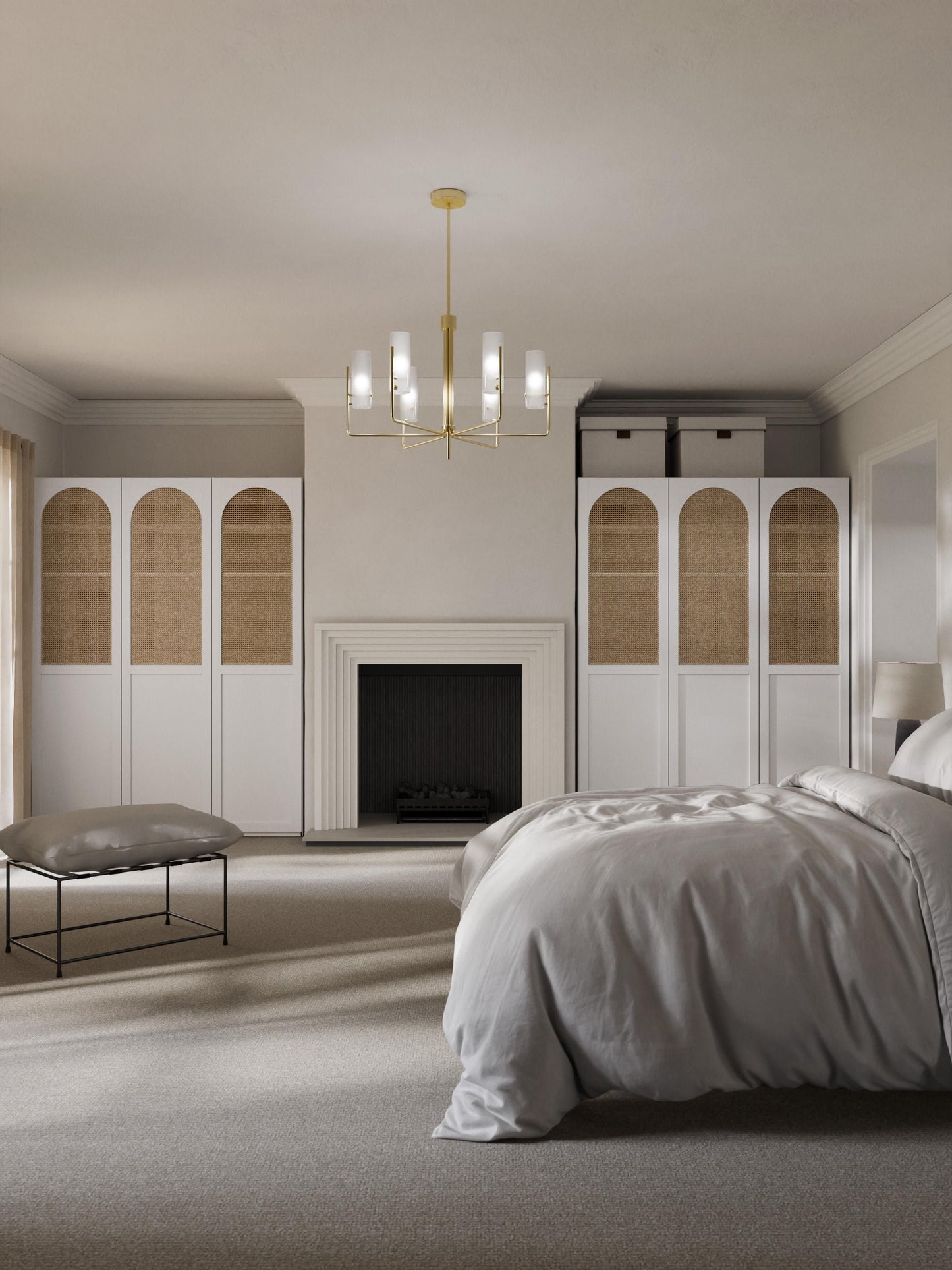 Jeanne Hinged-Door Modular Wardrobe in Various Sizes, 50 cm Wide