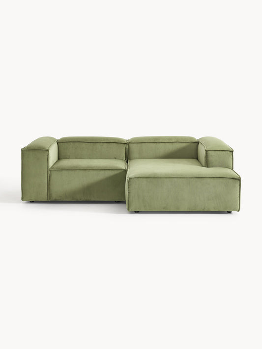 Lennon 2-Seater Modular Corner Sofa in Corduroy