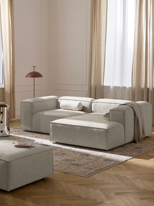 Lennon 2-Seater Modular Corner Sofa in Linen Blend