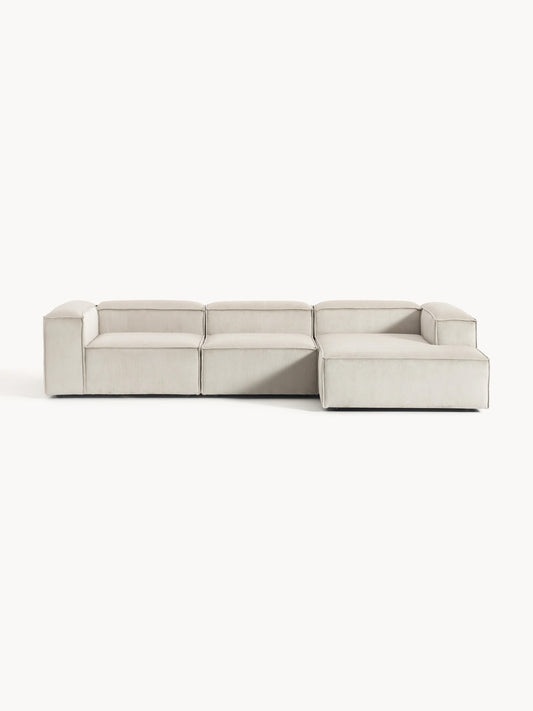 Lennon 4-Seater Modular Corner Sofa in Corduroy