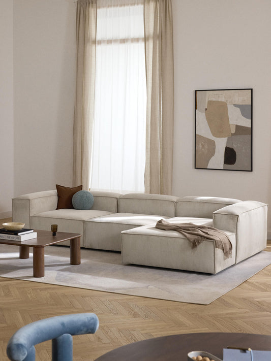 Lennon 4-Seater Modular Corner Sofa in Corduroy