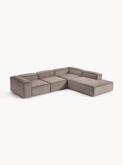 Lennon 4-Seater XL Modular Corner Sofa in Corduroy