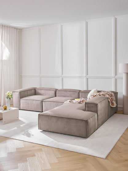 Lennon 4-Seater XL Modular Corner Sofa in Corduroy