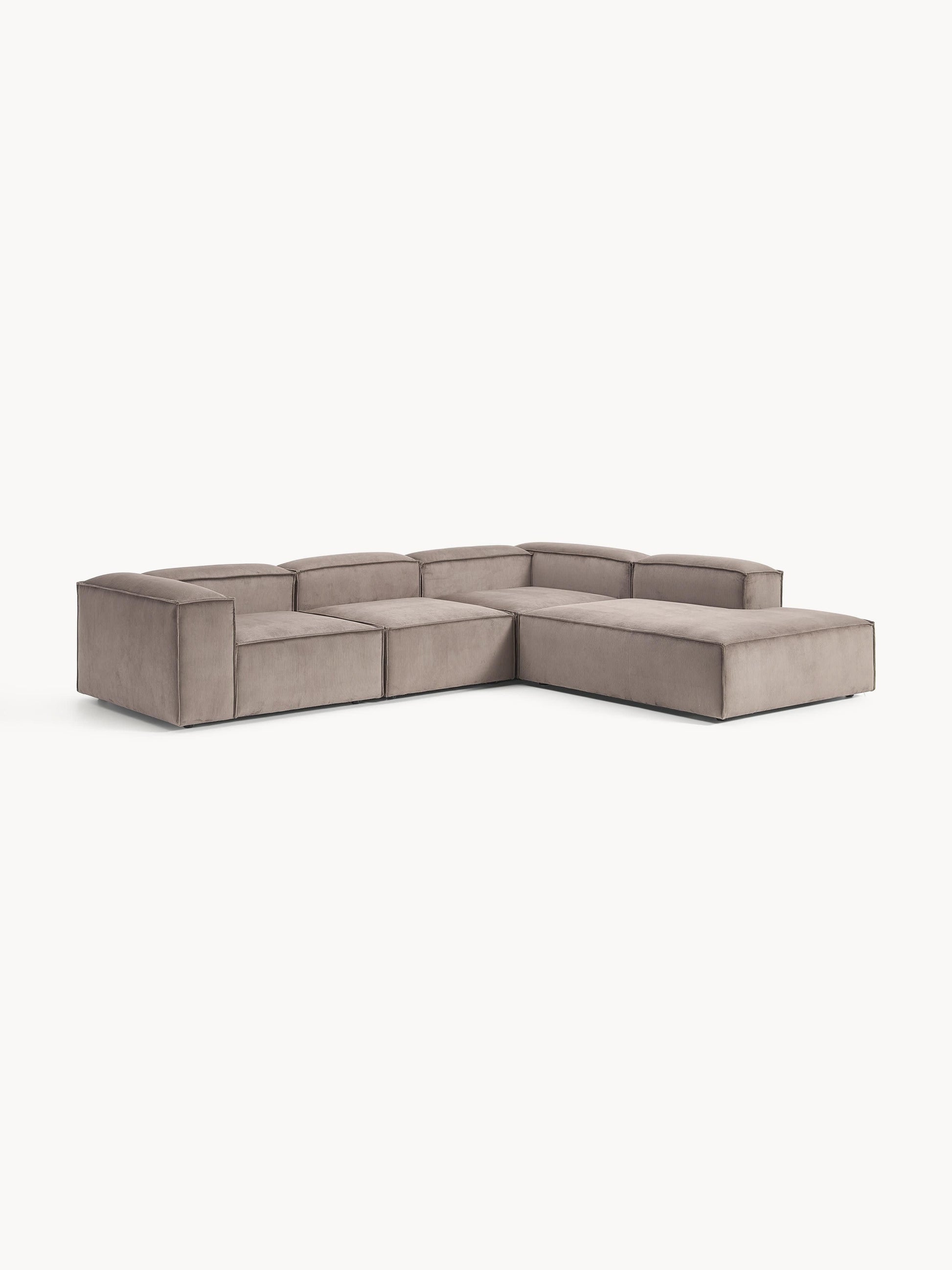Lennon 4-Seater XL Modular Corner Sofa in Corduroy