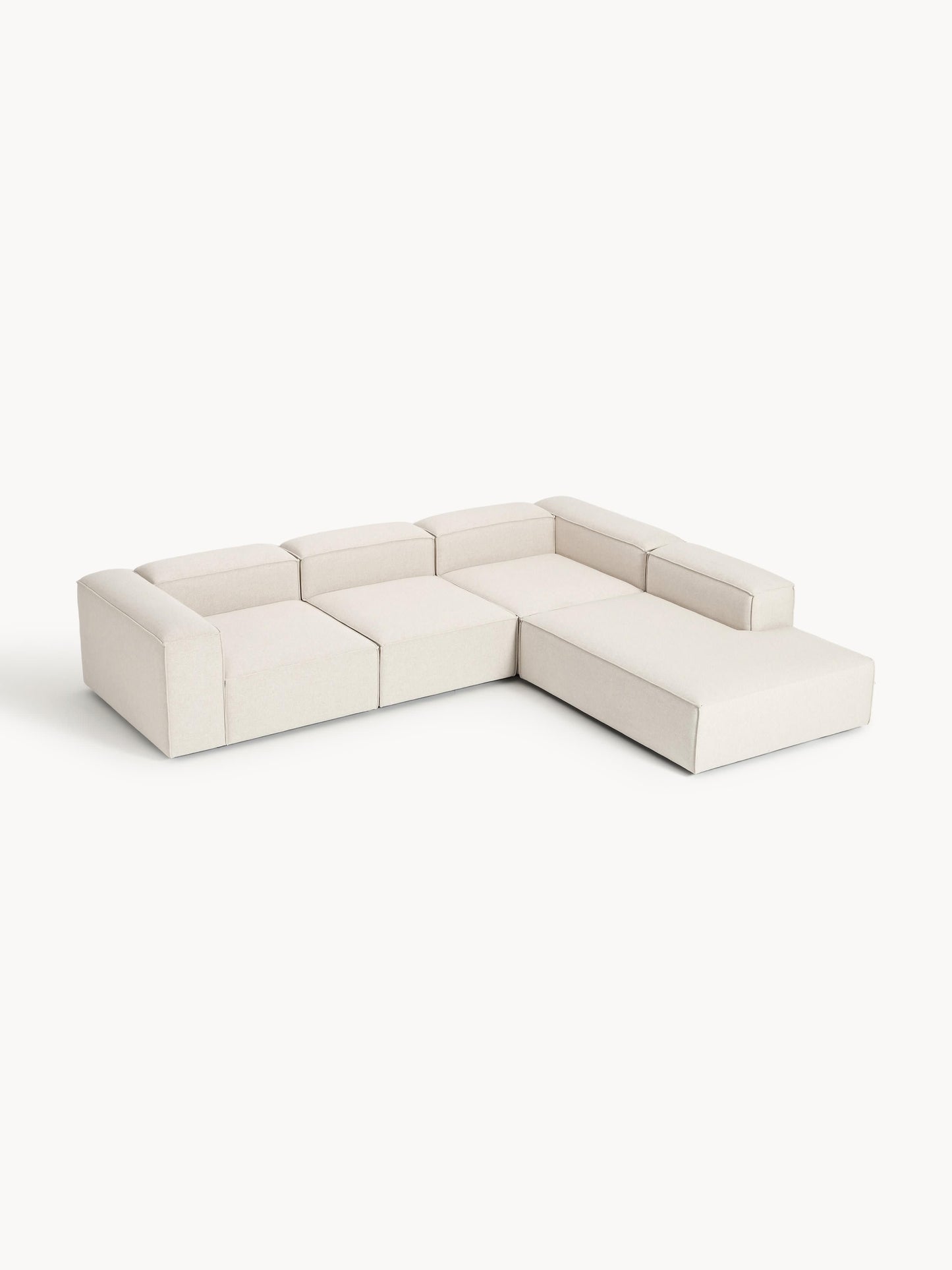 Lennon 4-Seater XL Modular Corner Sofa in Linen Blend