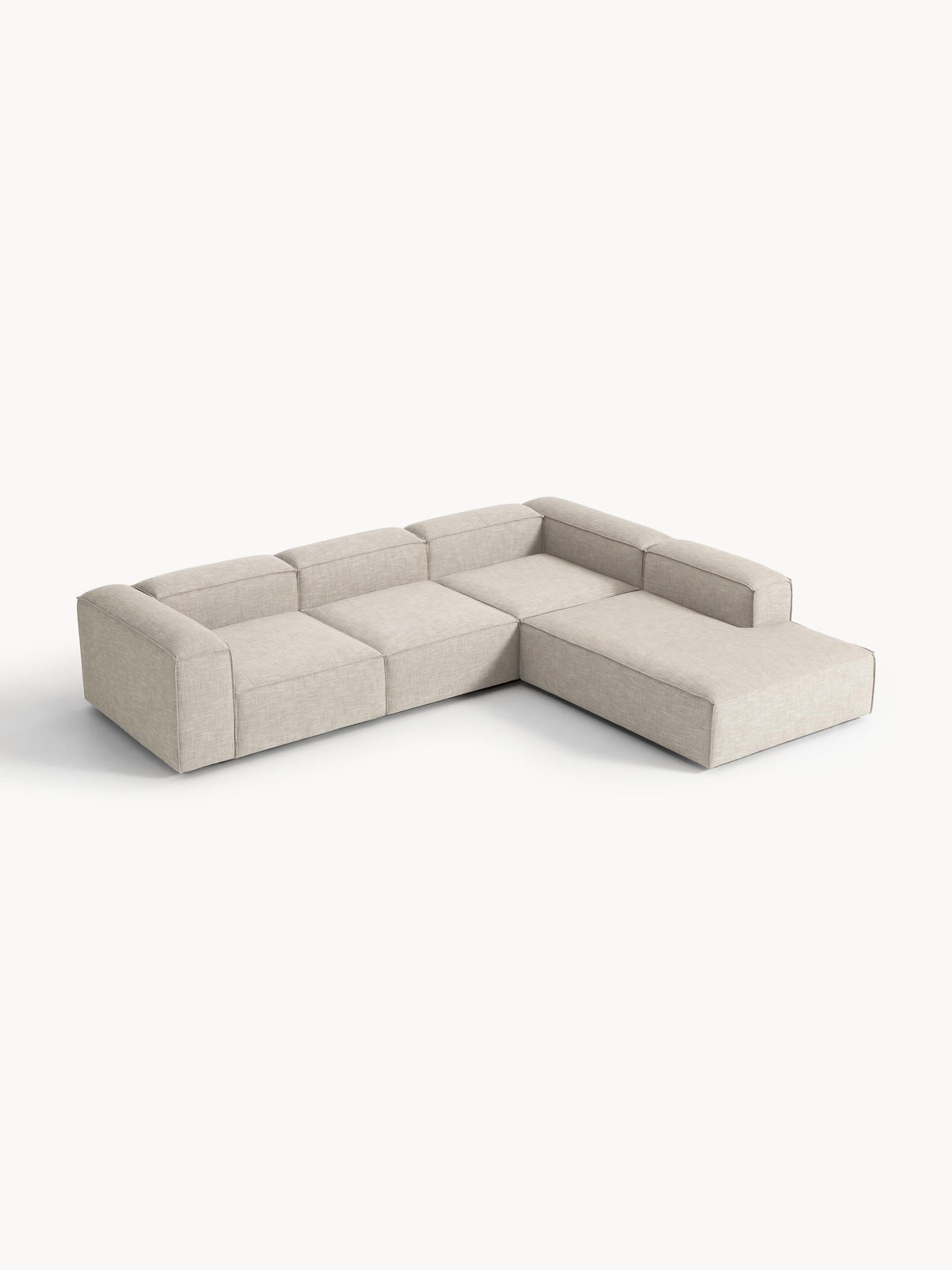 Lennon 4-Seater XL Modular Corner Sofa in Linen Blend