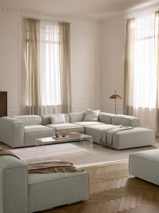 Lennon 4-Seater XL Modular Corner Sofa in Linen Blend