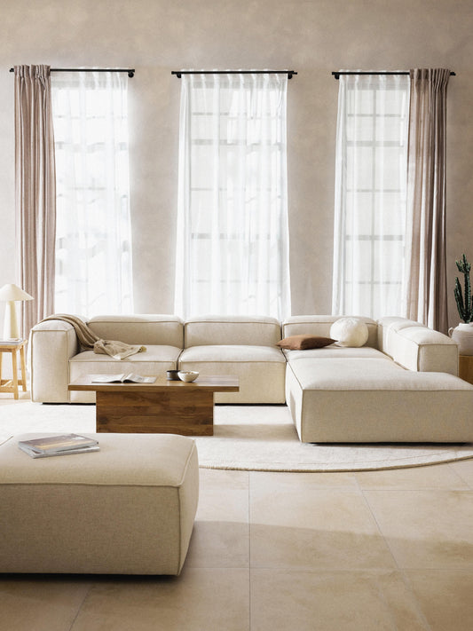 Lennon 4-Seater XL Modular Corner Sofa in Linen Blend