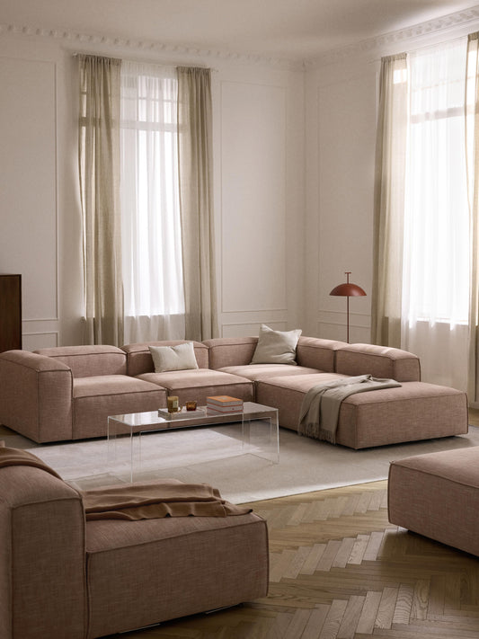 Lennon 4-Seater XL Modular Corner Sofa in Linen Blend
