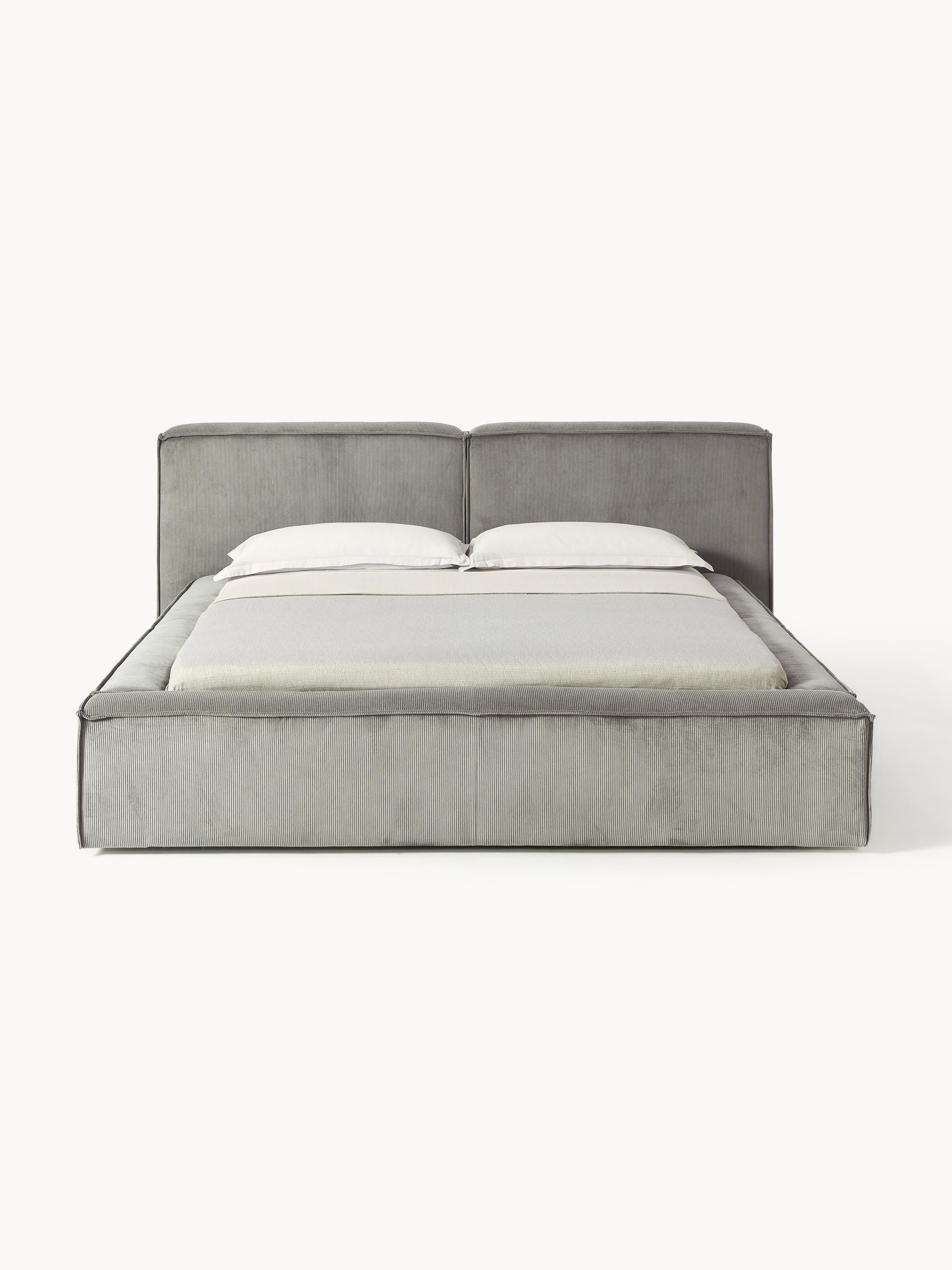 Lennon Bed, Upholstered in Corduroy
