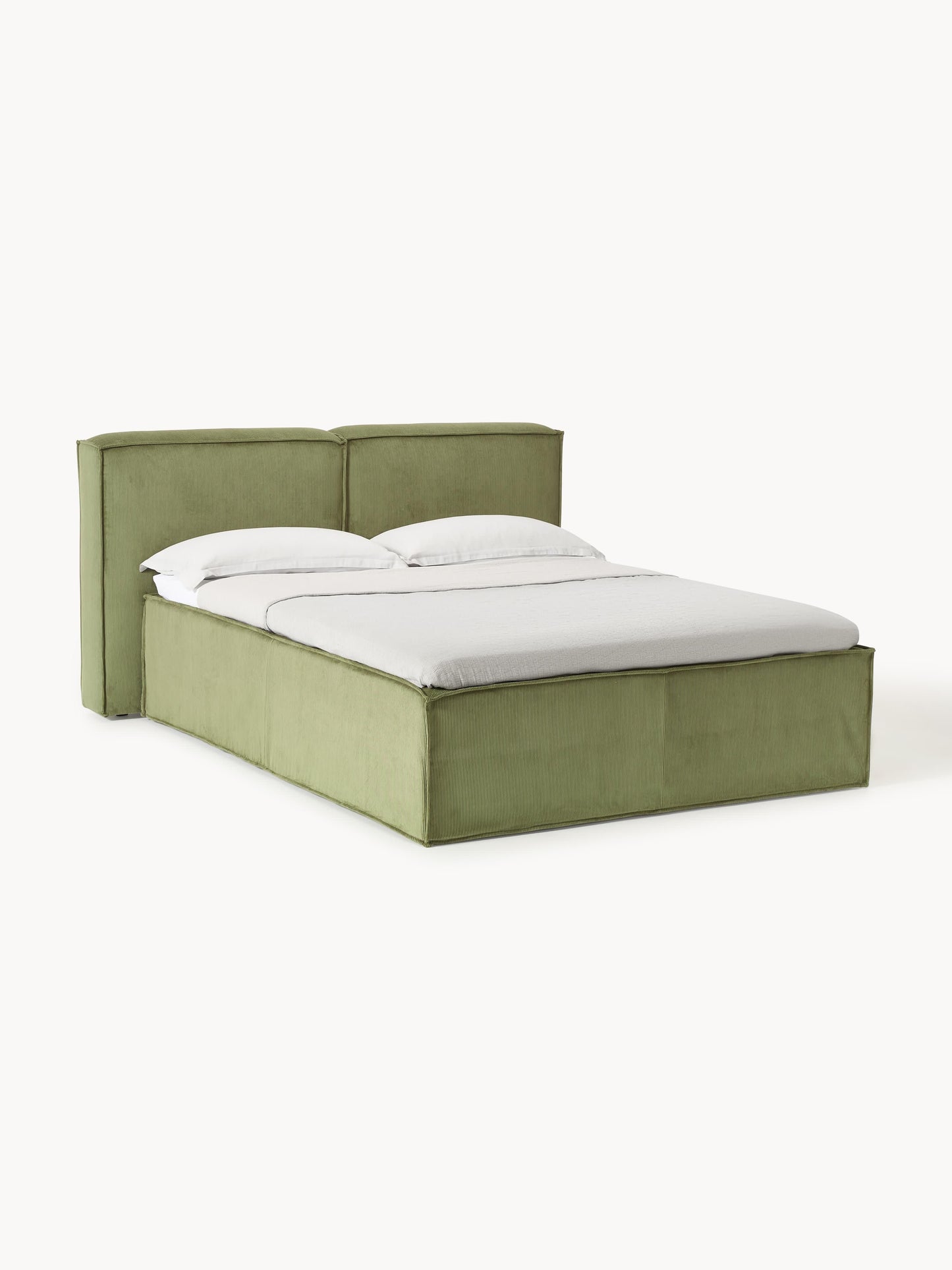 Lennon Box Spring Bed in Corduroy