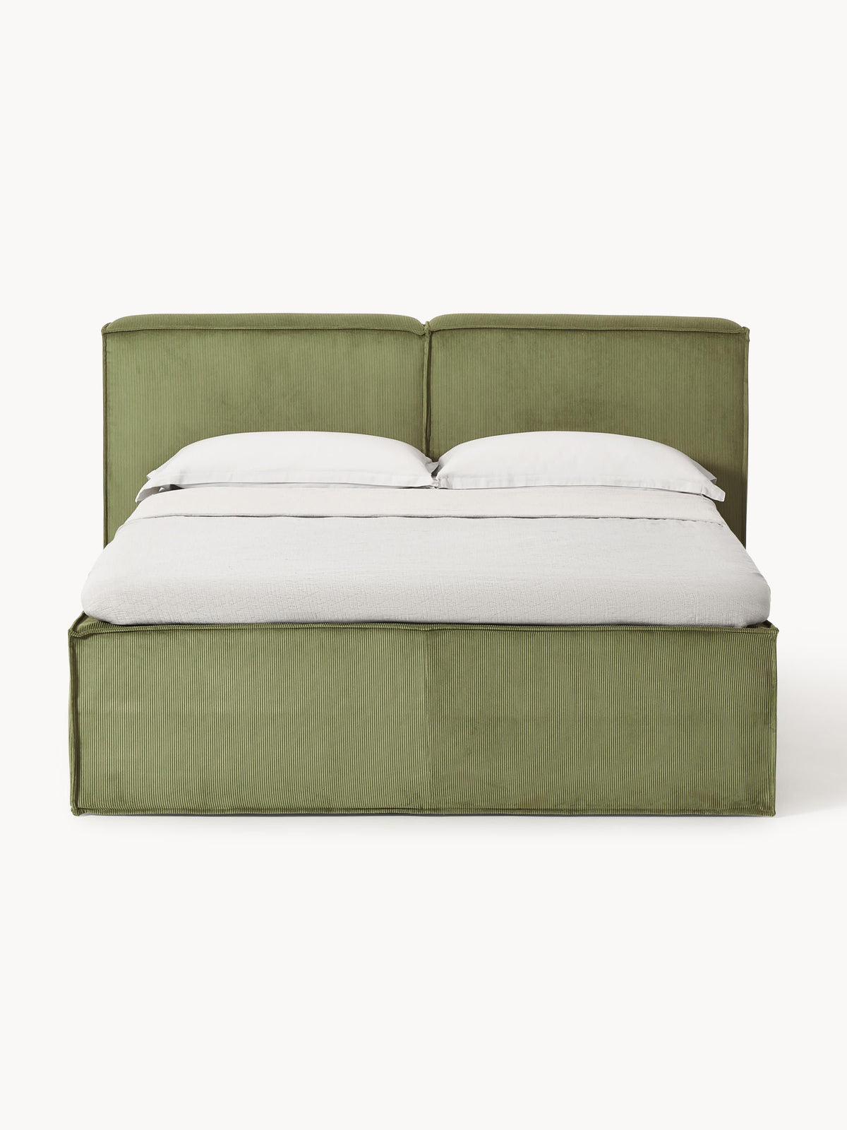 Lennon Box Spring Bed in Corduroy