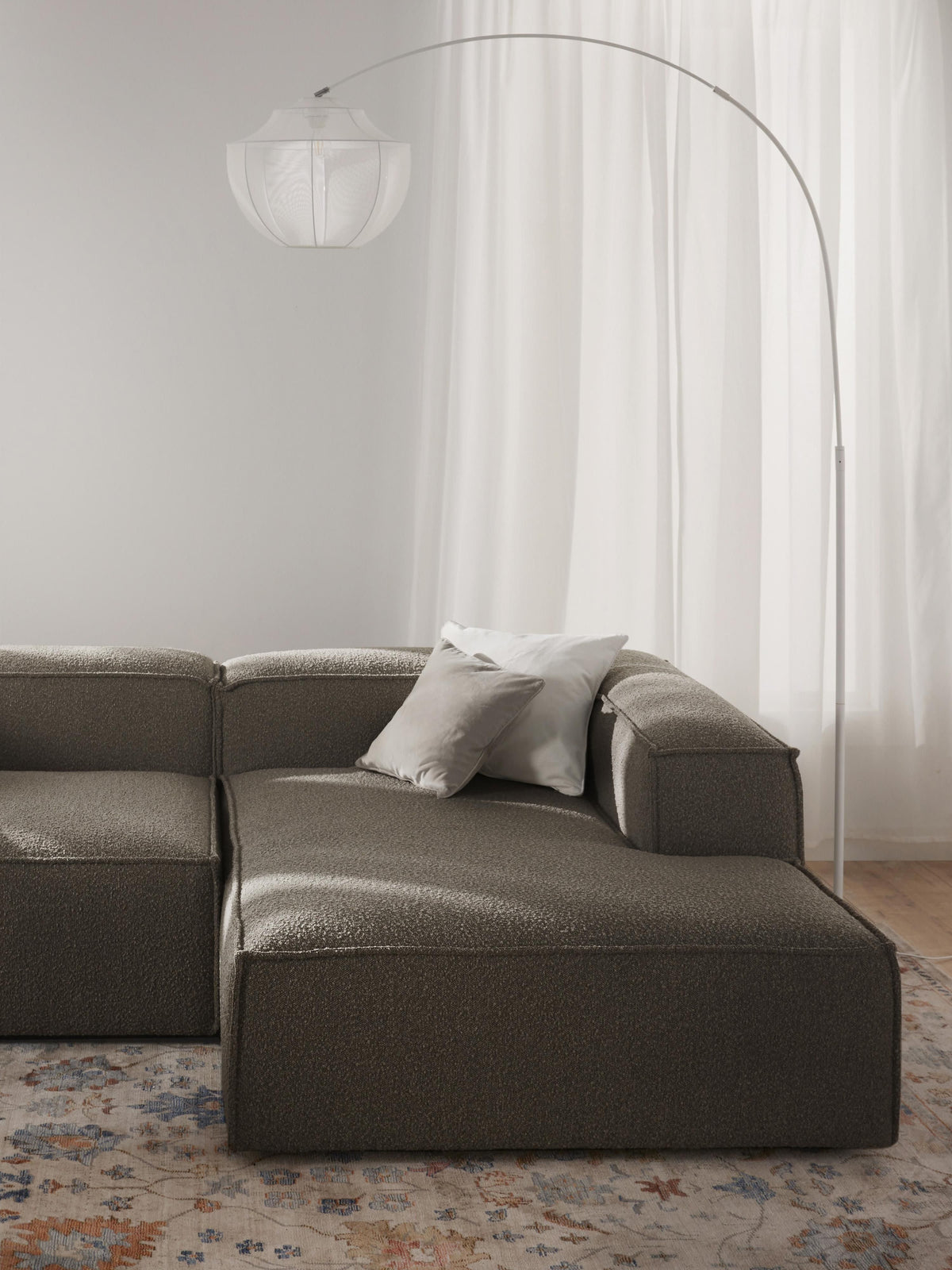 Lennon Ottoman Corner Section in Bouclé