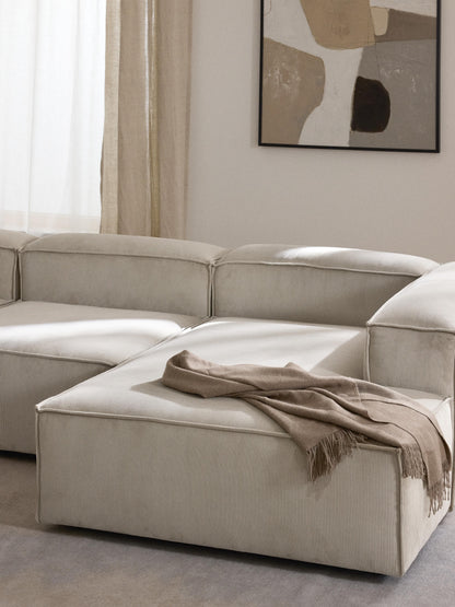 Lennon Ottoman Corner Section in Corduroy