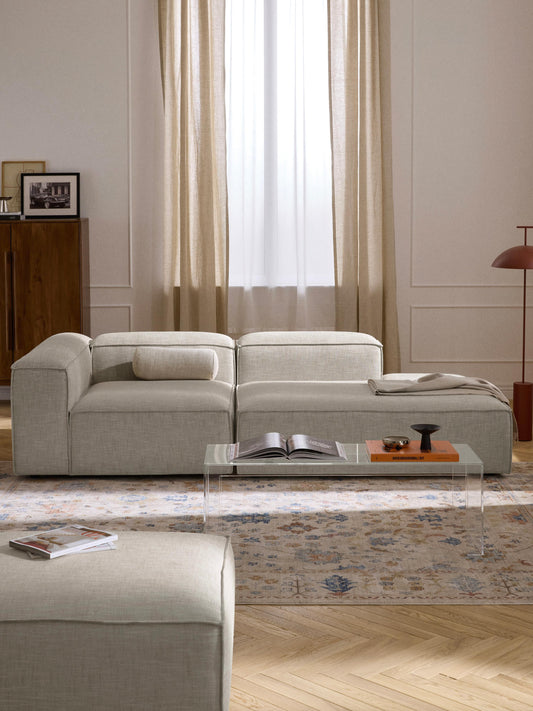 Lennon Ottoman in Linen Blend, Modular