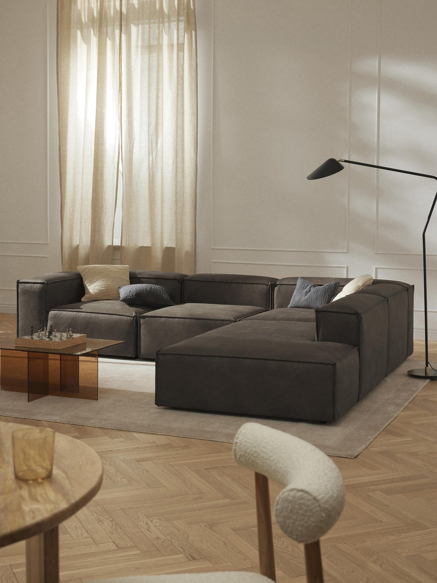 Lennon Ottoman Section in Leather