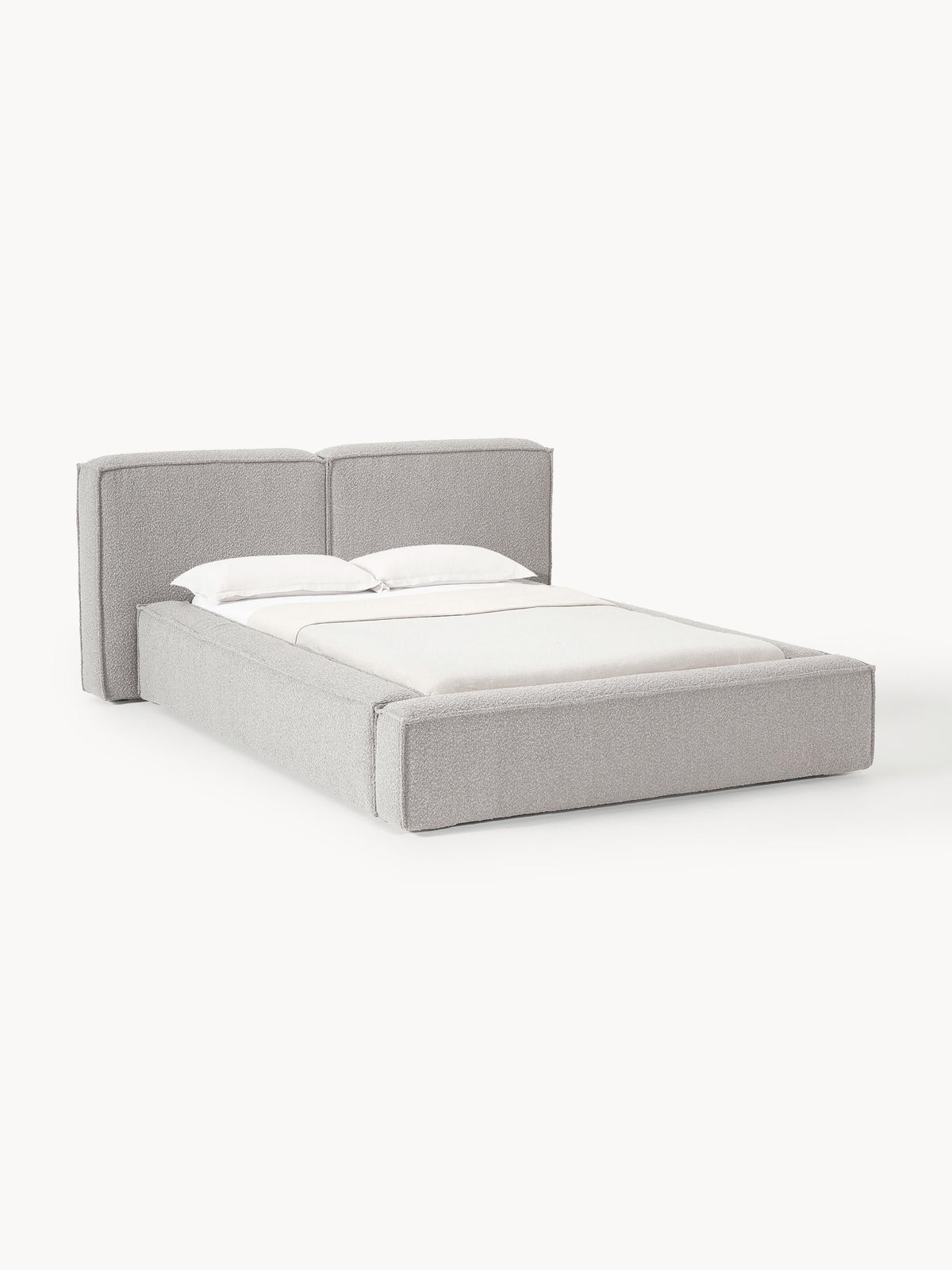 Lennon Upholstered Bed in Bouclé